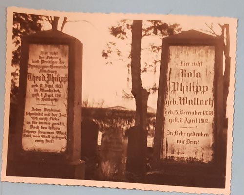 Grabsteine von Theodor und Rosa Philipp, Lüneburg o.D.; Privatbesitz Familie Lustig
